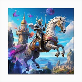 Knight On Horseback Canvas Print