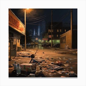 City At Night 1 Canvas Print