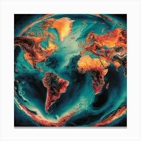 World Map 9 Canvas Print