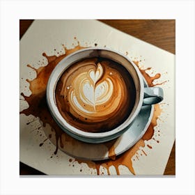 Coffee Painting Canvas Print