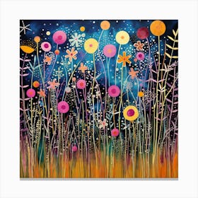 Night In The Meadow Canvas Print