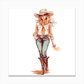 Full Body Cowgirl 3 Canvas Print