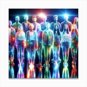 Group Of Dead People Standing Together Canvas Print