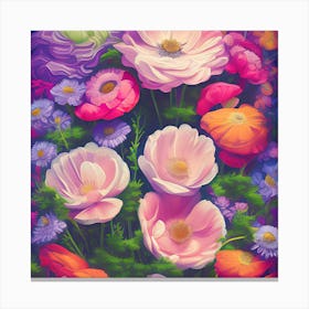 Anemone Flowers 16 Canvas Print