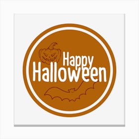 Happy Halloween Horror Party Ghostly Canvas Print