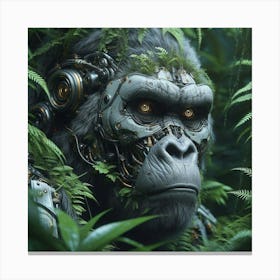 Gorilla In The Jungle Canvas Print