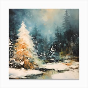 Nostalgic Fir Spectra Canvas Print