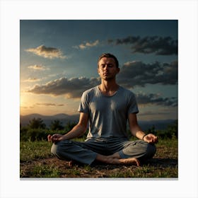 Meditation At Sunset Canvas Print