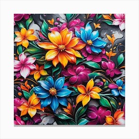 Colorful Flowers 22 Canvas Print