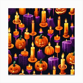 Halloween Seamless Pattern 2 Canvas Print