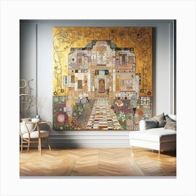 House By Gustav Klimt 2 Canvas Print