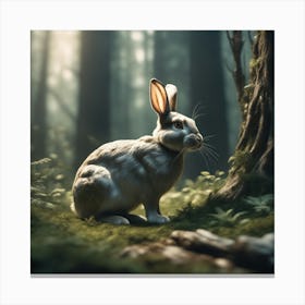 Rabbit In The Forest 44 Canvas Print