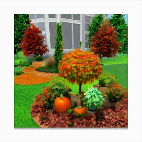 Autumn Garden 3 Canvas Print