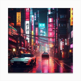 City At Night 8 Canvas Print