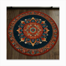 Round Rug Canvas Print