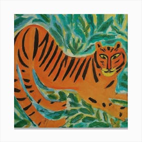 Tiger In The Jungle Canvas Print