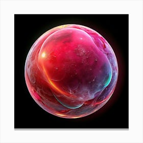 Abstract Red And Blue Sphere 1 Canvas Print