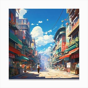 Asian City Canvas Print