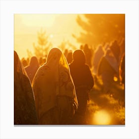 Women Walking In The Sun Canvas Print