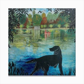 Dog's Paradise, Original Painting for Dog's Lovers Canvas Print