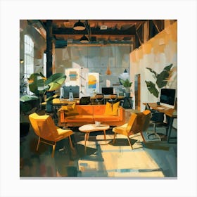 A Startup Incubator Oil Painting Illustration 1718666902 2 Canvas Print