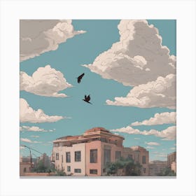 Birds In The Sky Canvas Print
