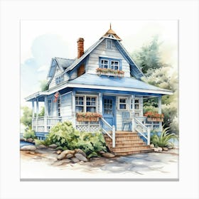 Cottage Painting Canvas Print