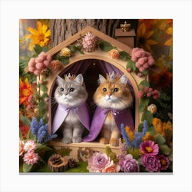 Princess Cat House Canvas Print