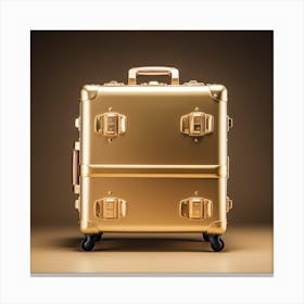 Gold Suitcase 1 Canvas Print