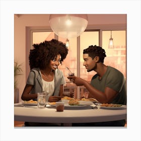 Two Realistic Black Couples Two Black Men Curly A C834be8f F607 49f2 8398 E41a54a1895c Canvas Print