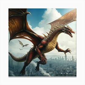 Rise Of The Red Dragons By Land 1 Canvas Print