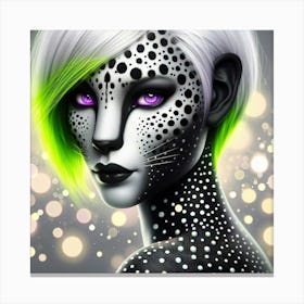 Girl With Polka Dots Canvas Print