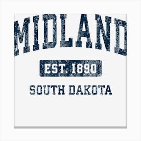 Midland South Dakota Sd Vintage Athletic Sports Design Canvas Print