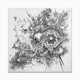 Psychedelic Drawing Canvas Print