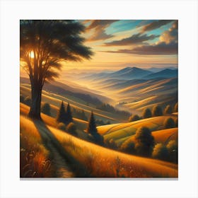 Sunset In The Mountains 7 Canvas Print