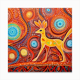 Kangaroo Painting Canvas Print