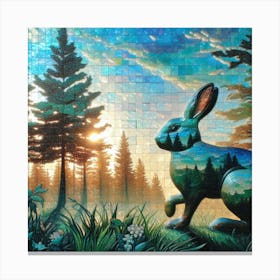 Rabbit In The Woods Canvas Print