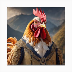 Silly Animals Series Rooster 3 Canvas Print