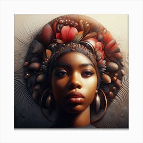 Portrait Of African Woman Canvas Print