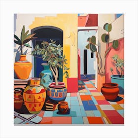 Moroccan Pots And Archways 5 Canvas Print
