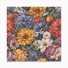 Flowers - Wallpaper Canvas Print