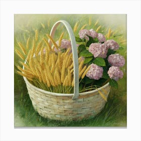 Basket Of Flowers 9 Canvas Print
