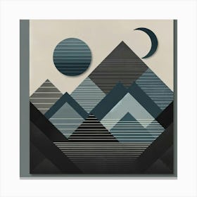 Abstract Mountain Painting Canvas Print