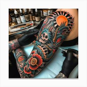 Sleeve Tattoo Canvas Print