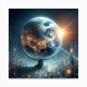 Futuristic Earth 1 Canvas Print