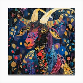 Patchwork Quilted Goat 2 Canvas Print