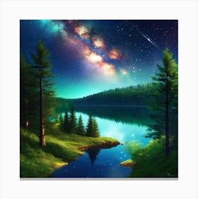 Milky Night 1 Canvas Print