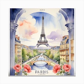 Paris Eiffel Tower 1 Canvas Print