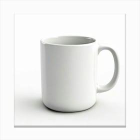 White Coffee Mug Isolated On White Canvas Print