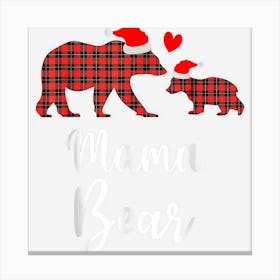 Mama Bear Buffalo Red Plaid Christmas Pajama Family Outfits Canvas Print